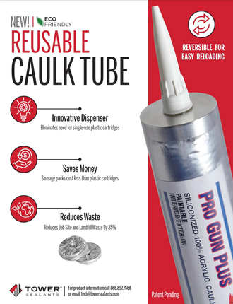 Reusable Caulk Tube Kit - Sausage Style - 2pk - Marketplace Paints