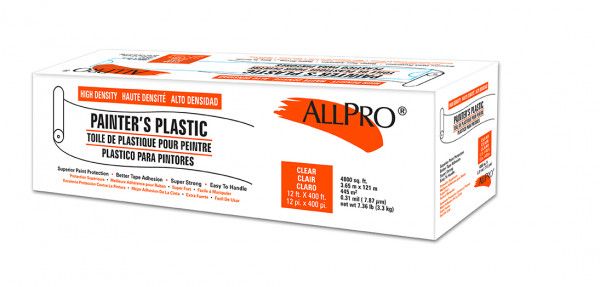 Allpro Painter's Plastic (Orange) - 12'x400' - FG-A0153-02 - Marketplace Paints