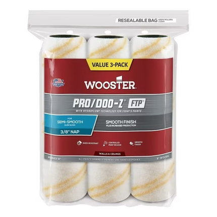 Wooster Pro/Doo-Z FTP Cover - RR663 - 3pk 3/8 - 9" - Marketplace Paints