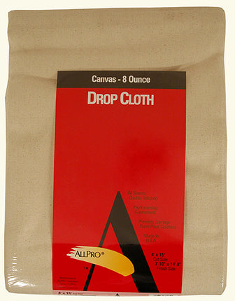 Allpro Canvas Drop Cloth 8oz - 4x15 - ALP38184 - Marketplace Paints