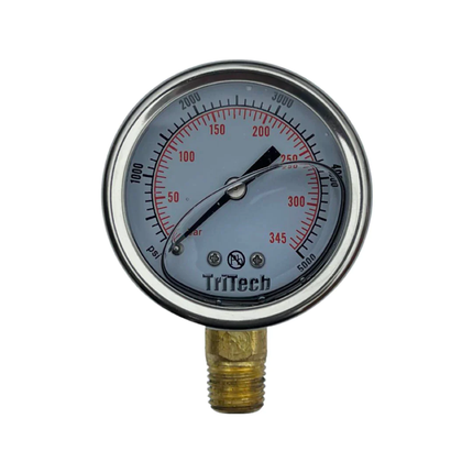 TriTech Pressure Gauge Only - 2.5" Face - 5000 PSI - 120-600 - Marketplace Paints