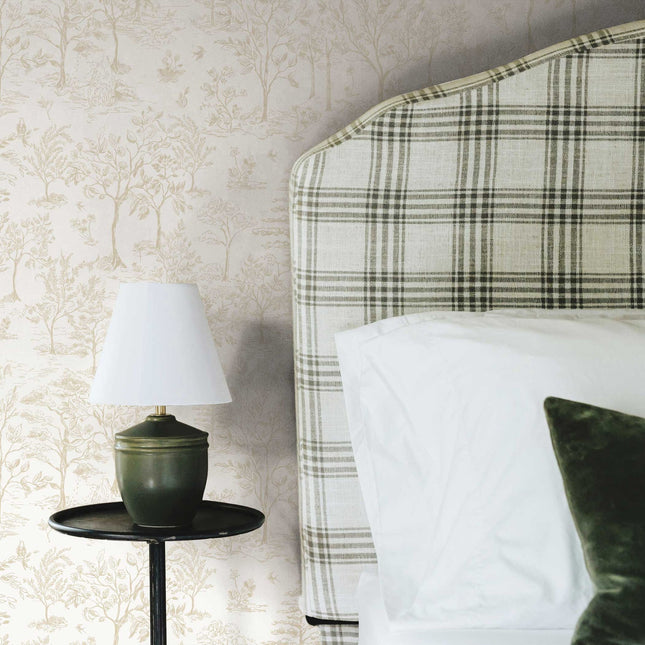 Tempaper Toile Peel and Stick Wallpaper