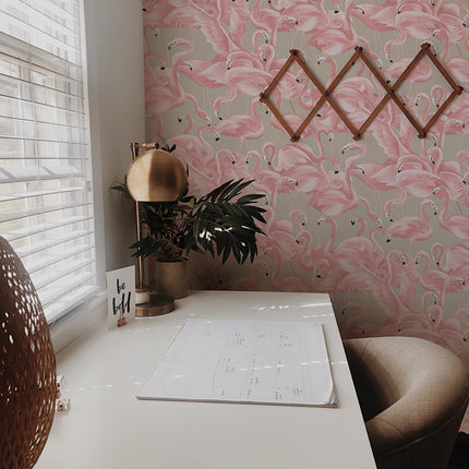 Flamingo - Tempaper Peel and Stick Wallpaper