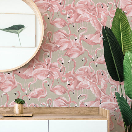 Flamingo - Tempaper Peel and Stick Wallpaper