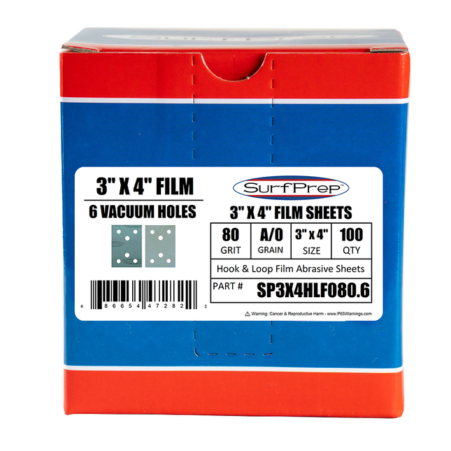 SurfPrep Blizzard Film Sheet - 3x4 - 6-Hole - 100pk