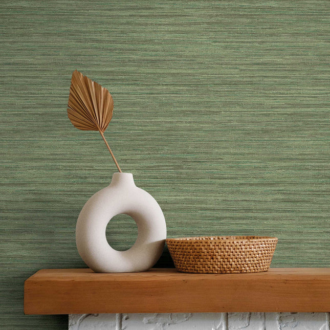 Tempaper Horizontal Faux Grasscloth Peel and Stick Wallpaper