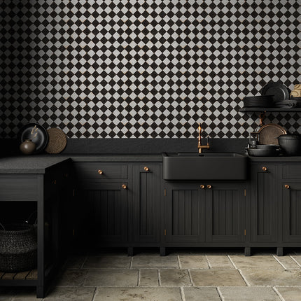 Tempaper Vintage Check Textured Peel and Stick Wallpaper