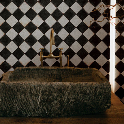 Tempaper Vintage Check Textured Peel and Stick Wallpaper