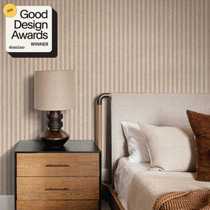 Tempaper Charles Street Stripe Textured Peel and Stick Wallpaper