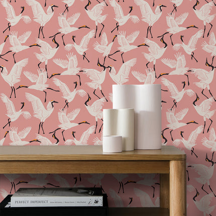 Family of Cranes - Tempaper Peel and Stick Wallpaper