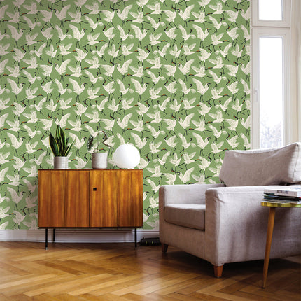 Family of Cranes - Tempaper Peel and Stick Wallpaper