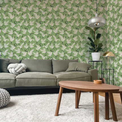 Family of Cranes - Tempaper Peel and Stick Wallpaper