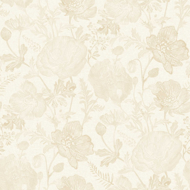 Tempaper Poppies Textured Peel and Stick Wallpaper