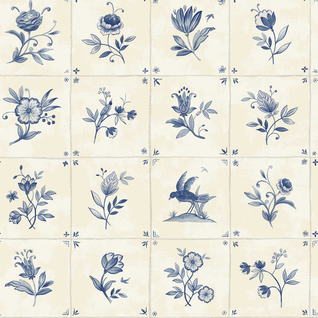 Tempaper Azulejo Tile Textured Peel and Stick Wallpaper