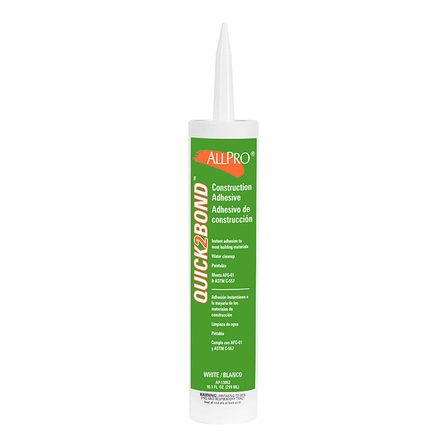 Allpro Quick2Bond Construction Adhesive Caulk - White
