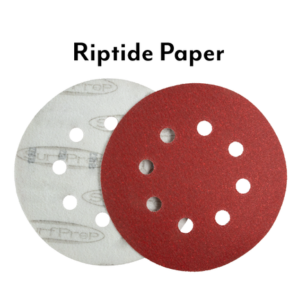 SurfPrep Riptide Red Paper - 5" - 8-Hole - BOX - Marketplace Paints
