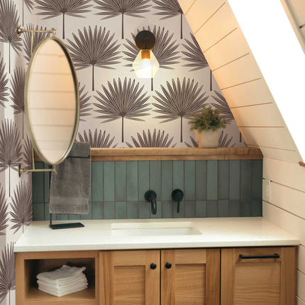 Tempaper Stamped Palm Peel and Stick Wallpaper