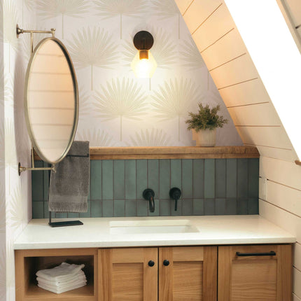 Tempaper Stamped Palm Peel and Stick Wallpaper