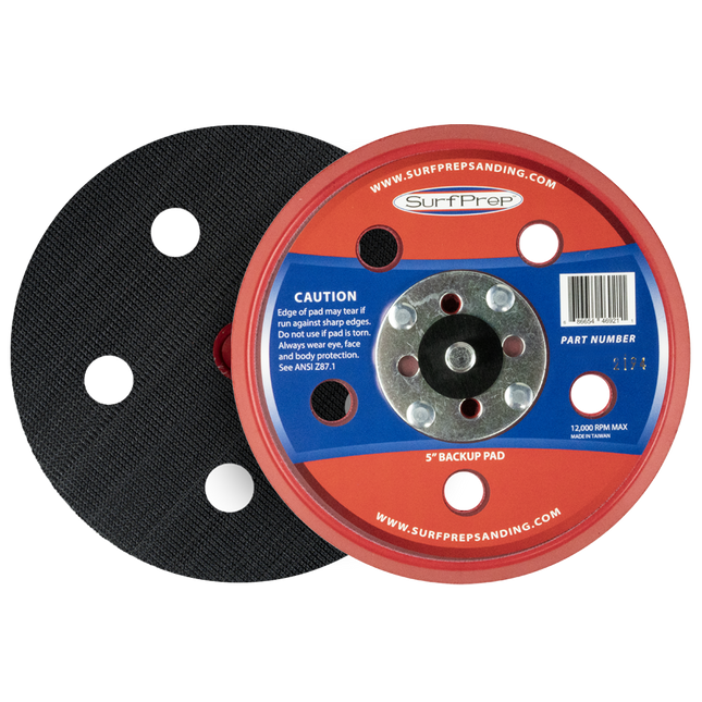 SurfPrep Backup Pad H&L - 5" Disc - 6-Hole Vacuum
