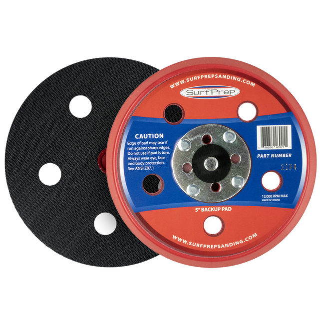 SurfPrep Backup Pad H&L - 5" Disc - 6-Hole Vacuum