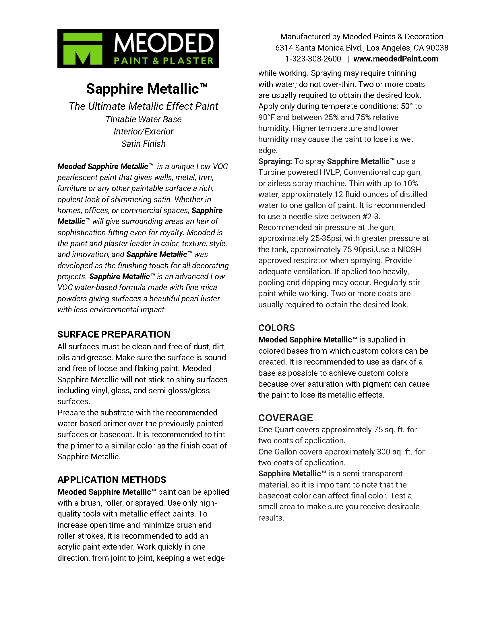Meoded Sapphire Metallic