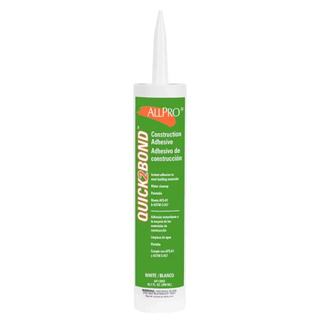 Allpro Quick2Bond Construction Adhesive Caulk - White