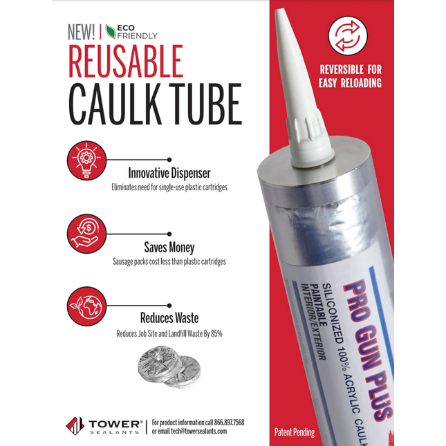 Reusable Caulk Tube Kit - Sausage Style - 2pk - Marketplace Paints