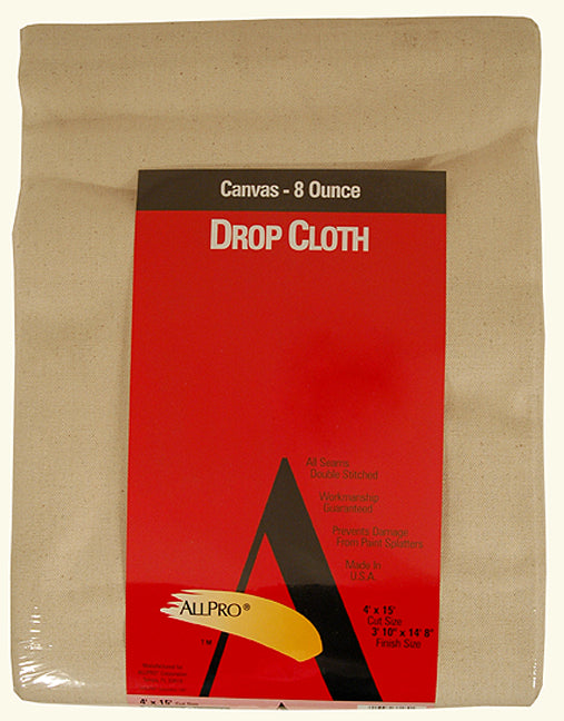 Allpro Canvas Drop Cloth 8oz - 9 x12 - ALP38181 - Marketplace Paints