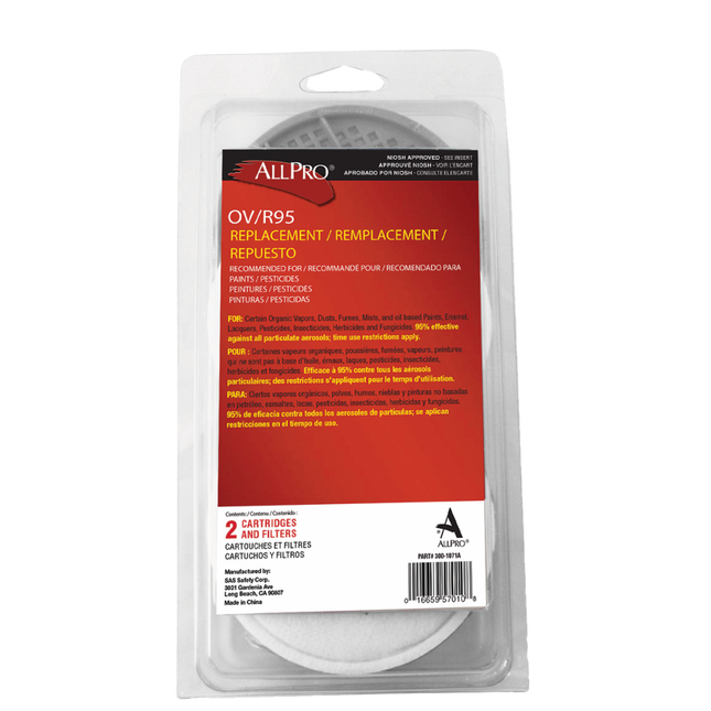 Allpro Breathe-Mate Replacement OV/R95 Filter - 2pk - 300-1071A - Marketplace Paints