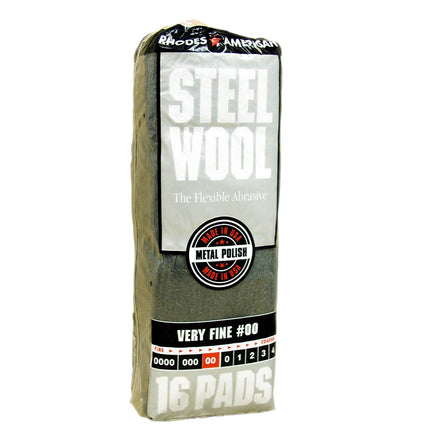 Rhodes Steel Wool - Very Fine #00 - 16pk - 106602-06 - Marketplace Paints